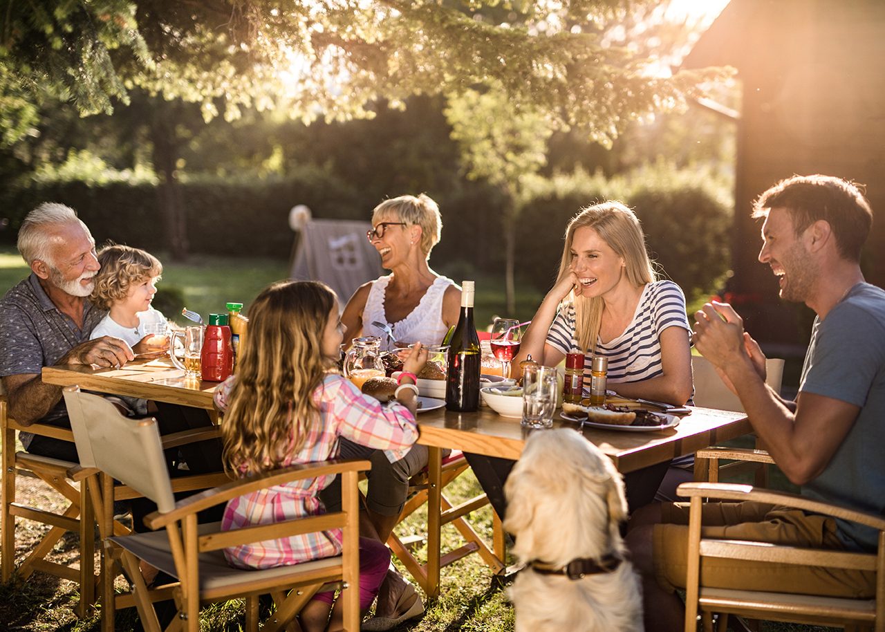 Family Backyard Dinner